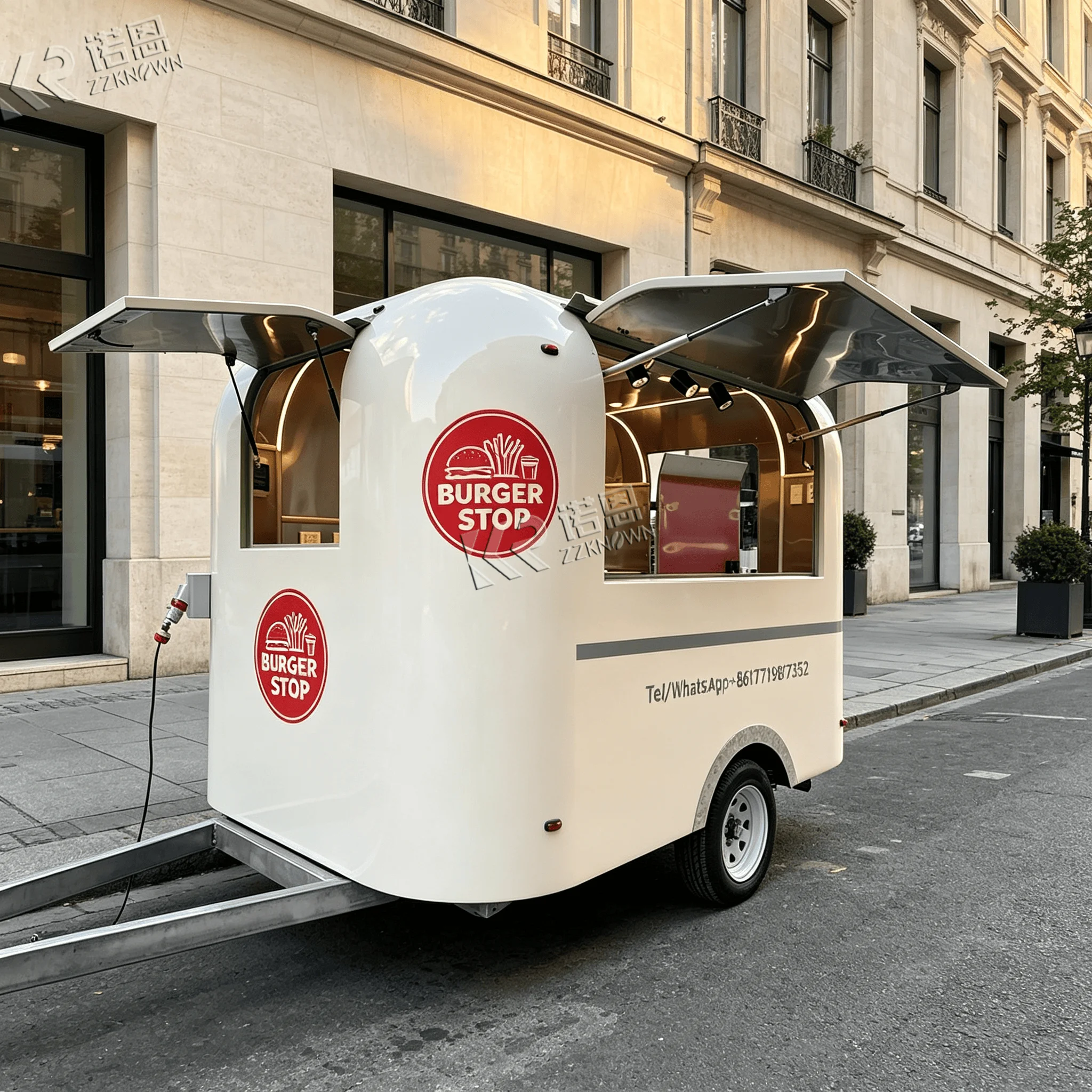 Mobile Fast Churros Foodtrailer Food Cart Stands Dessert Kiosk Street Food Trailer Ice Cream Cart Traila for Food