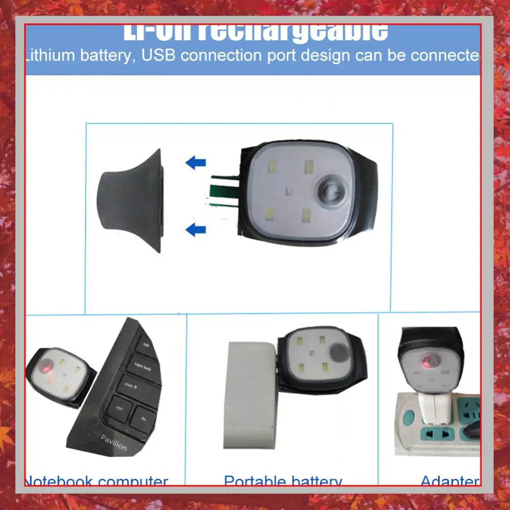 

Налобный фонарь-клипса с 4 режимами освещения, светодиодный, для бега, ночных прогулок, рыбалки, походов, USB-перезаряжаемый