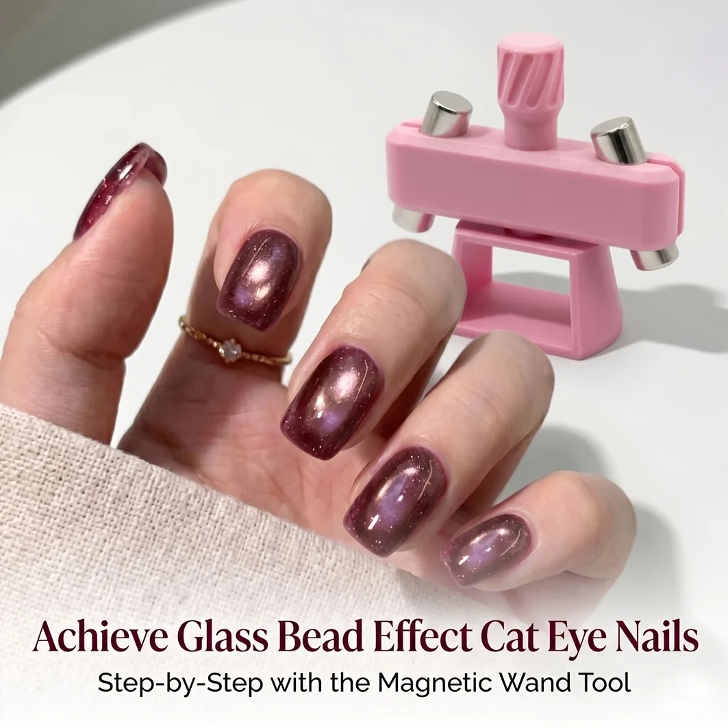 360° drehbares Katzenaugen-Magnetwerkzeug für Glasperlen-Nagelkunst, starkes Gel-Magnet, multifunktional, für Anfänger, Heimwerker, Nagelstudio-Werkzeuge – Detail 6