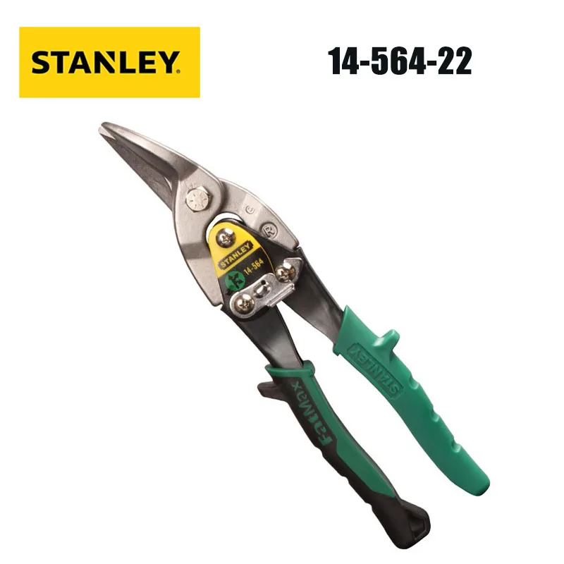 Stanley 14-564-22 Aviation Stainless Steel Industrial Grade Wire Mesh Iron Sheet Scissors Left Bend.