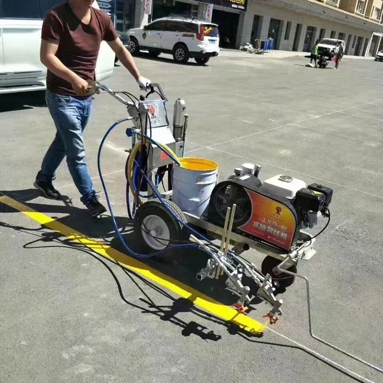 Hand Push Pavement Cross Line Cold Spray Doppelkomponente Straßenmarkierungsmaschine