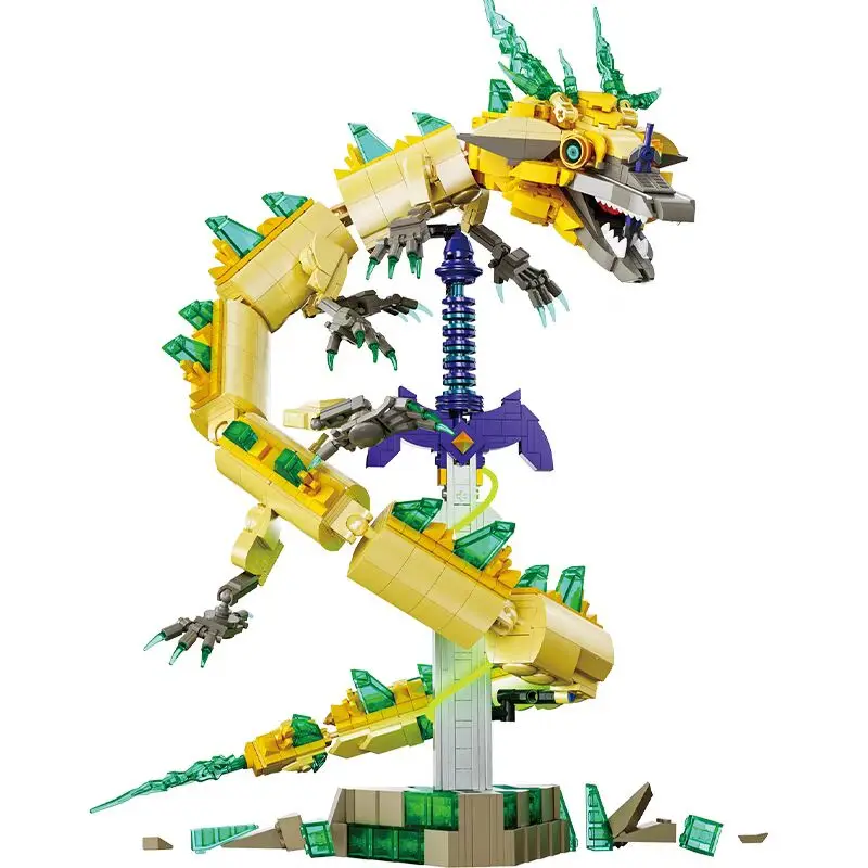 MOC Bricks Zeldaing Wild Breath Master Sword Tears of the White Dragon Desktop Ornaments Building Blocks Assembly  Toy Kid Gifts