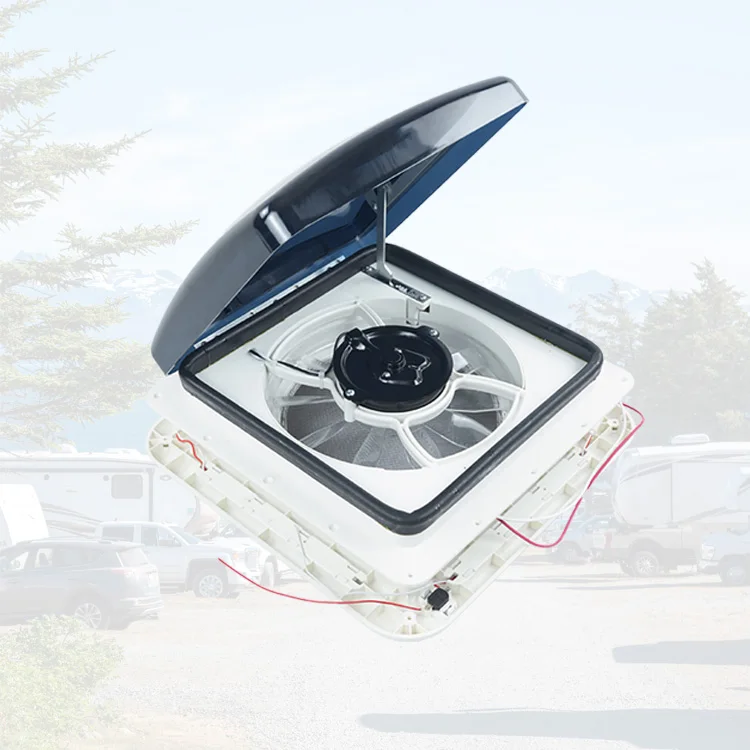 Caravan Roof Vent 12V Hatch Air Exhaust Fan Rain RV Trailer Motorhome Roof Hatch 280*280mm