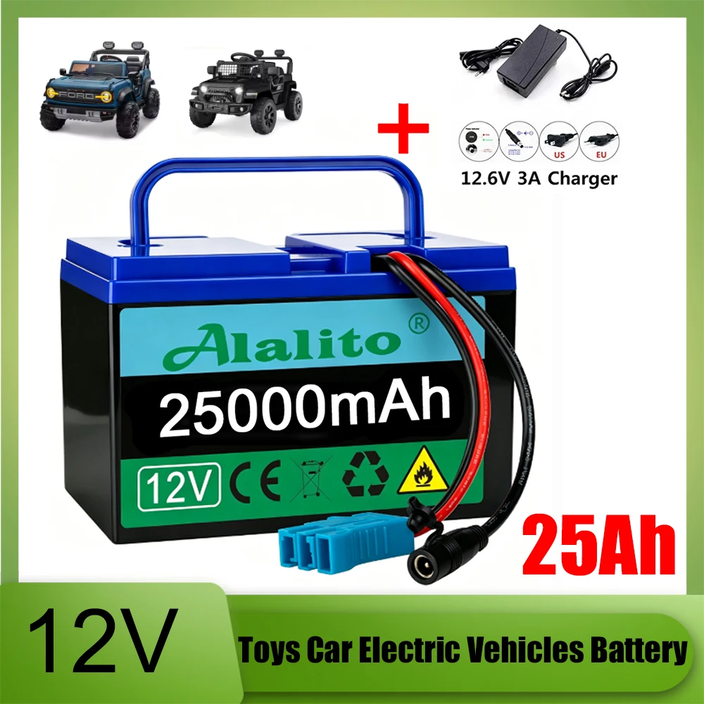 

12V 25Ah Lithium Replacement Battery Compatible with Peg-Perego, Charger Included for John Deere Gator 12V Ride On Toys