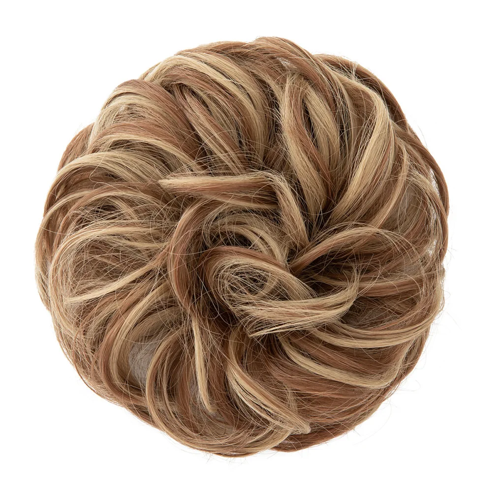 Wavy Curly Messy Bun Hair Extensions Synthetic Hair Scrunchie Chignon Updo Natural Looking Hairpiece For Women Hair Styling