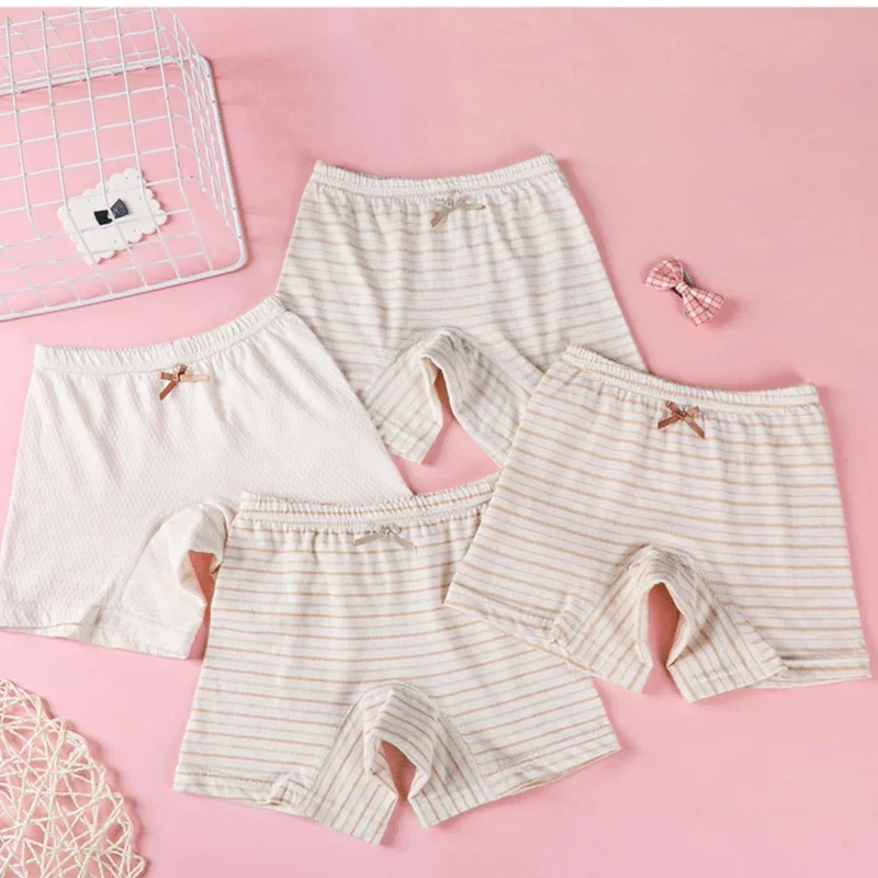 2Pcs ABDL Panties Girls Pure Cotton Boxer Briefs Soft Cozy Breathable Washable Shorts Safety Pants Lingerie Size 150-180cm