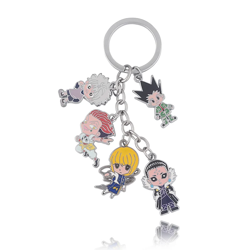 Anime Hunter Metal Charm Keychain, GON & Killua Figures