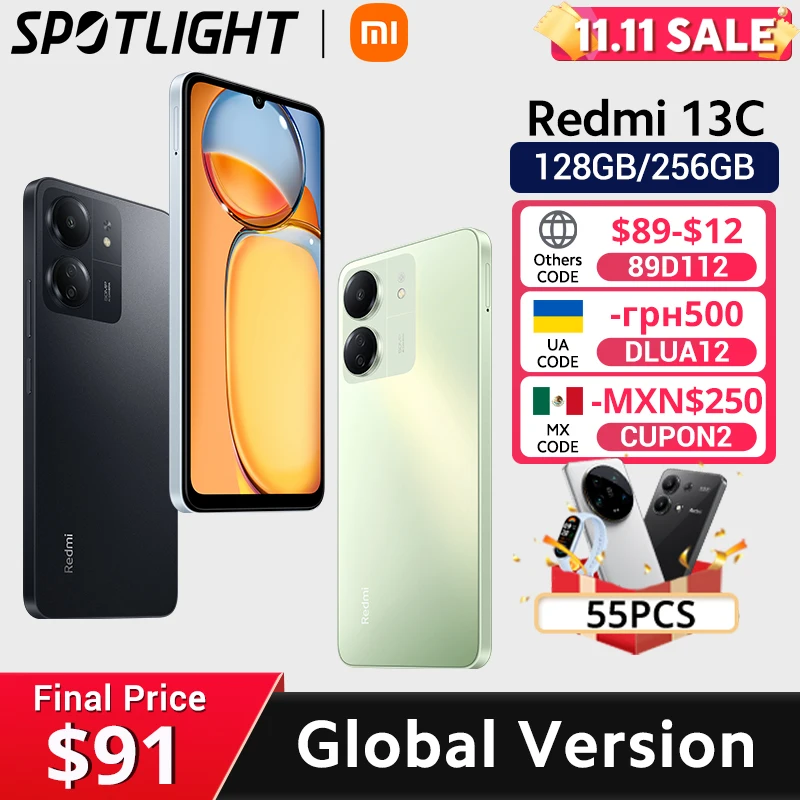 [World Premiere]Global Version Xiaomi Redmi 13C MediaTek Helio G85 Octacore 50MP Camera 5000mAh 90Hz 6.74