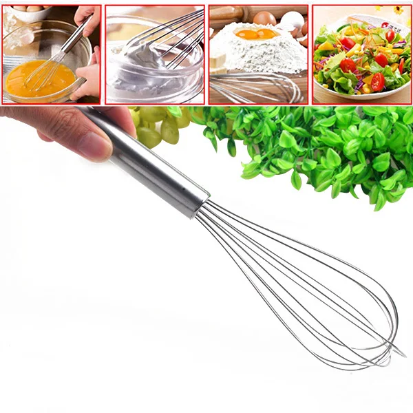 

3pcs Stainless Steel Balloon Whisk Set Egg Frother Kitchen Cooking Utensil For Beating Whisking Blending Milk Stirring Storage