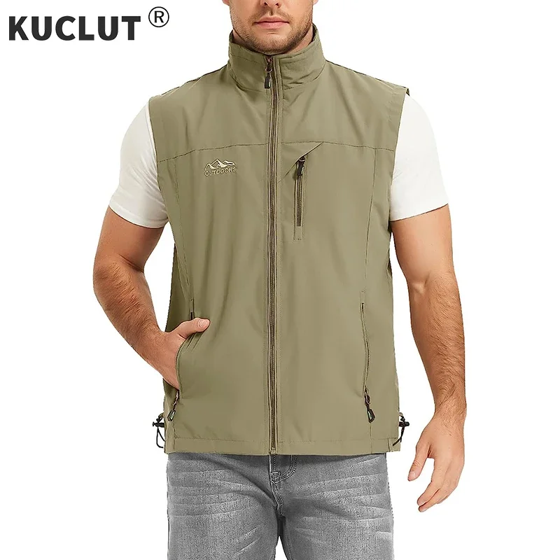 7XL Summer Outdoor Mens Vest US Tactical Soft Multi-pocket Hiking Work Photography Golf Vests Man Fishing Cargo Waistcoat