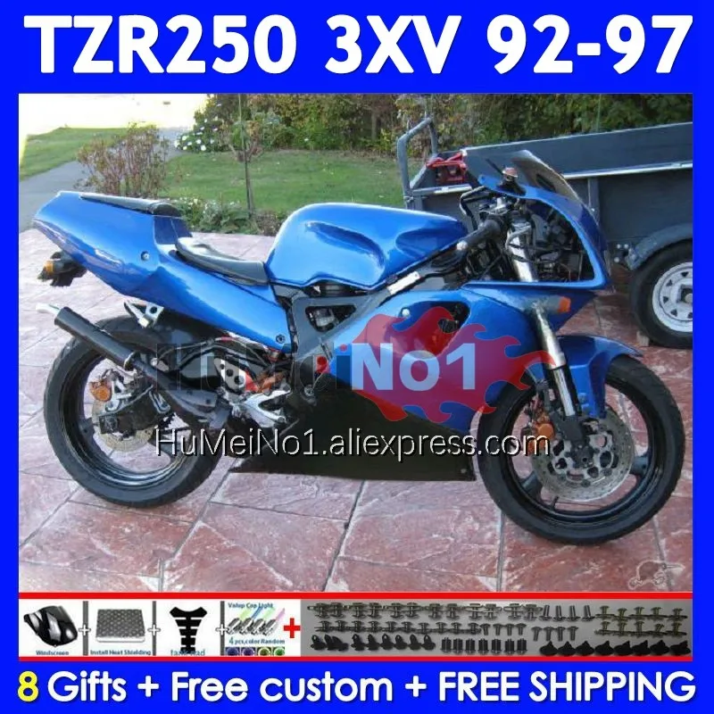 TZR-250 For YAMAHA 3XV TZR250 TZR 250 RR 92 93 94 95 96 97 376No.13 TZR250RR Glossy blue 1992 1993 1994 1995 1996 1997 Fairing