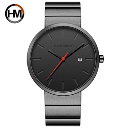 Men Fashion Watch Japan Miyota Movement Original Business Design 3ATM Waterproof Hannah Martin 1311 Men's Quartz Watches Relogio