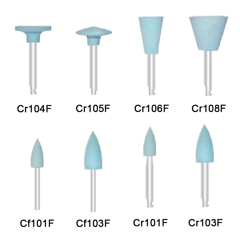 Dental Ceramic Porcelain Teeth Polishing Tool FG Shank RA Shank Silicone Polisher Dental Tools 100pcs/set