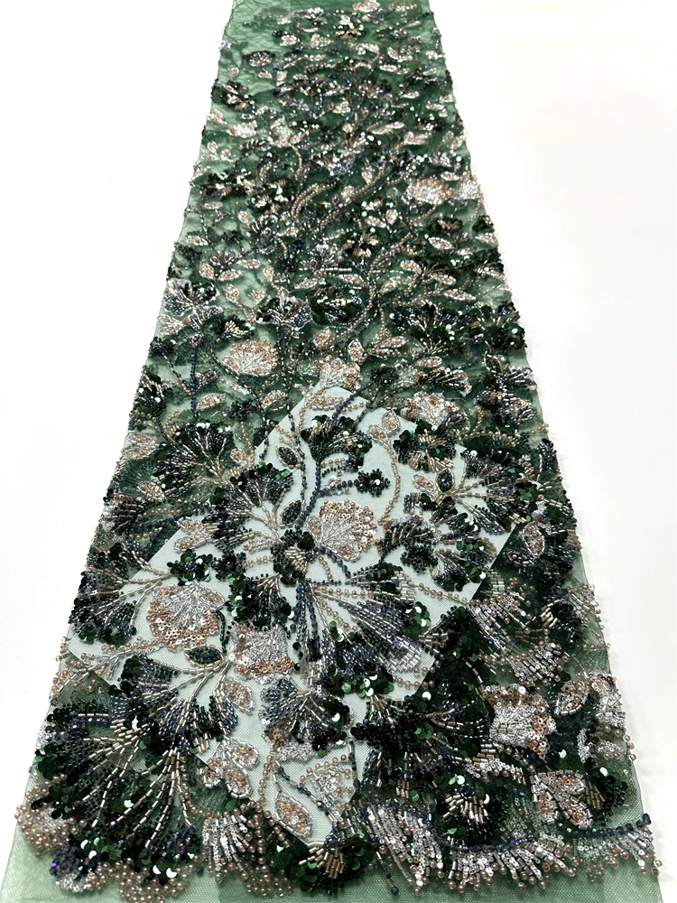 قماش دانتيل مطرز بالجملة، شبكة فرنسية مع تسلسل، قماش دانتيل أفريقي 2025 جودة عالية، قماش دانتيل زفاف، شبكة مطرزة #6