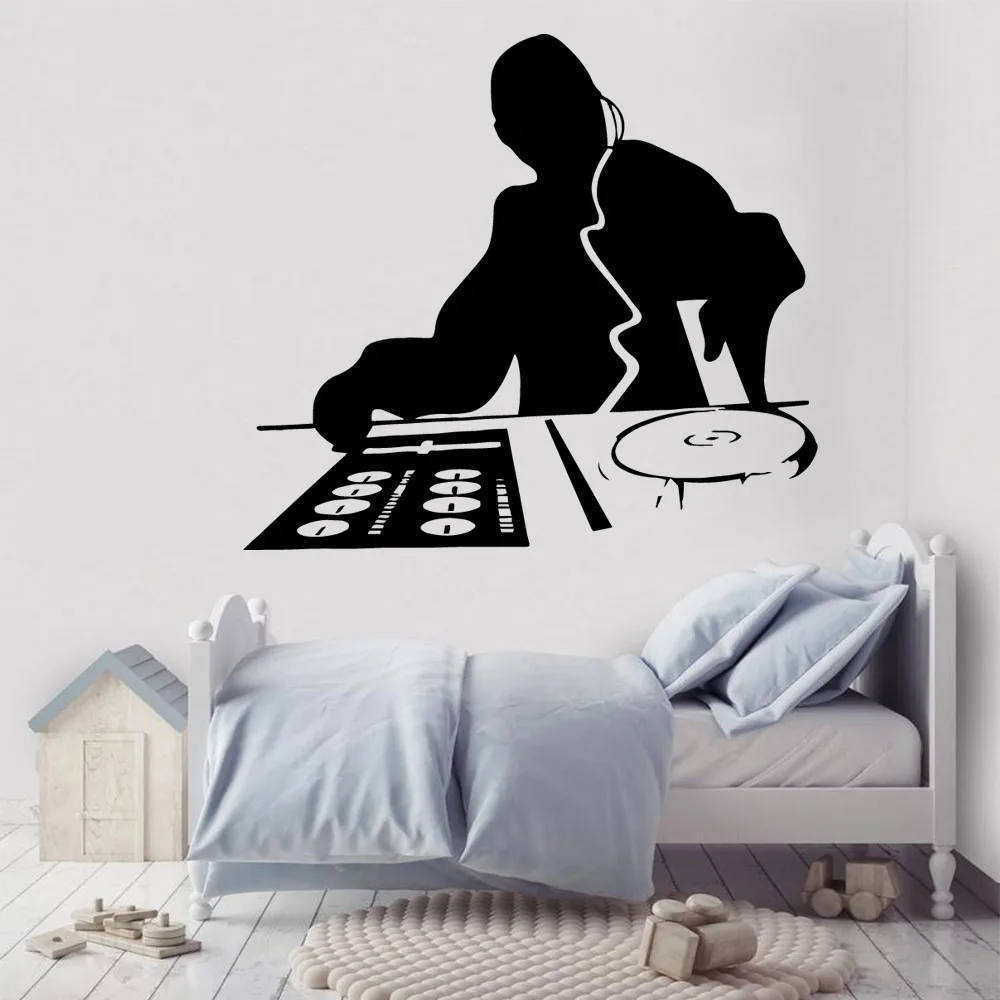 DJ Wall Sticker Removable Wall Stickers Diy Wallpaper For Living Room Bedroom Art Decor Wallpaper