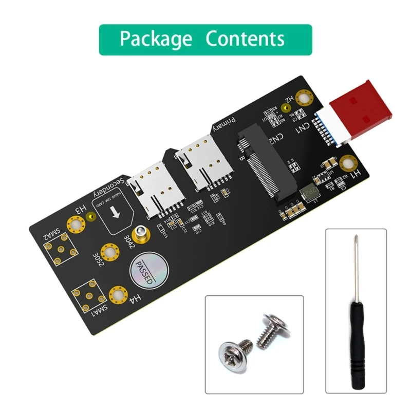 

USB M.2 NGFF Networking Adapter Card Risers 2 Card Slot LED