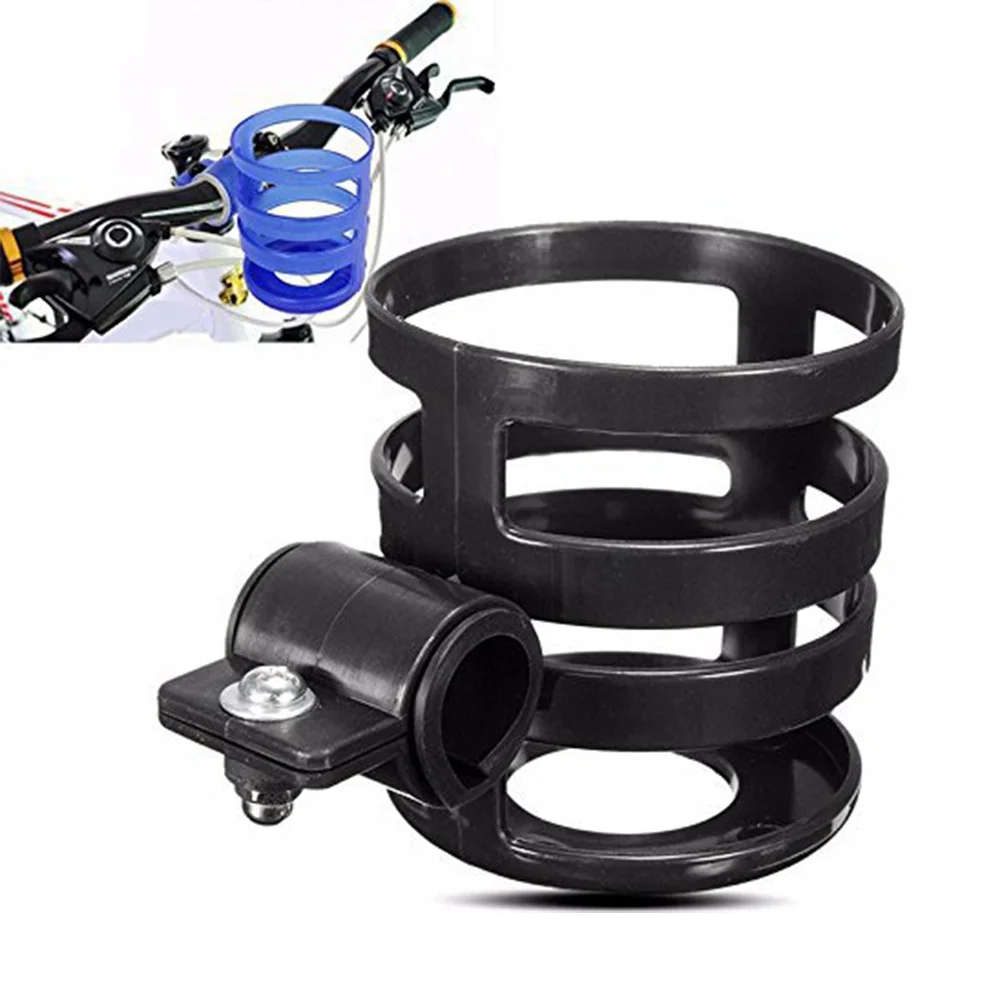 2 قطعة حامل زجاجة بلاستيكية سوداء لعربة الأطفال كرسي متحرك سكوتر ووكر قوي خفيف الوزن حامل مشروبات قفص الرف