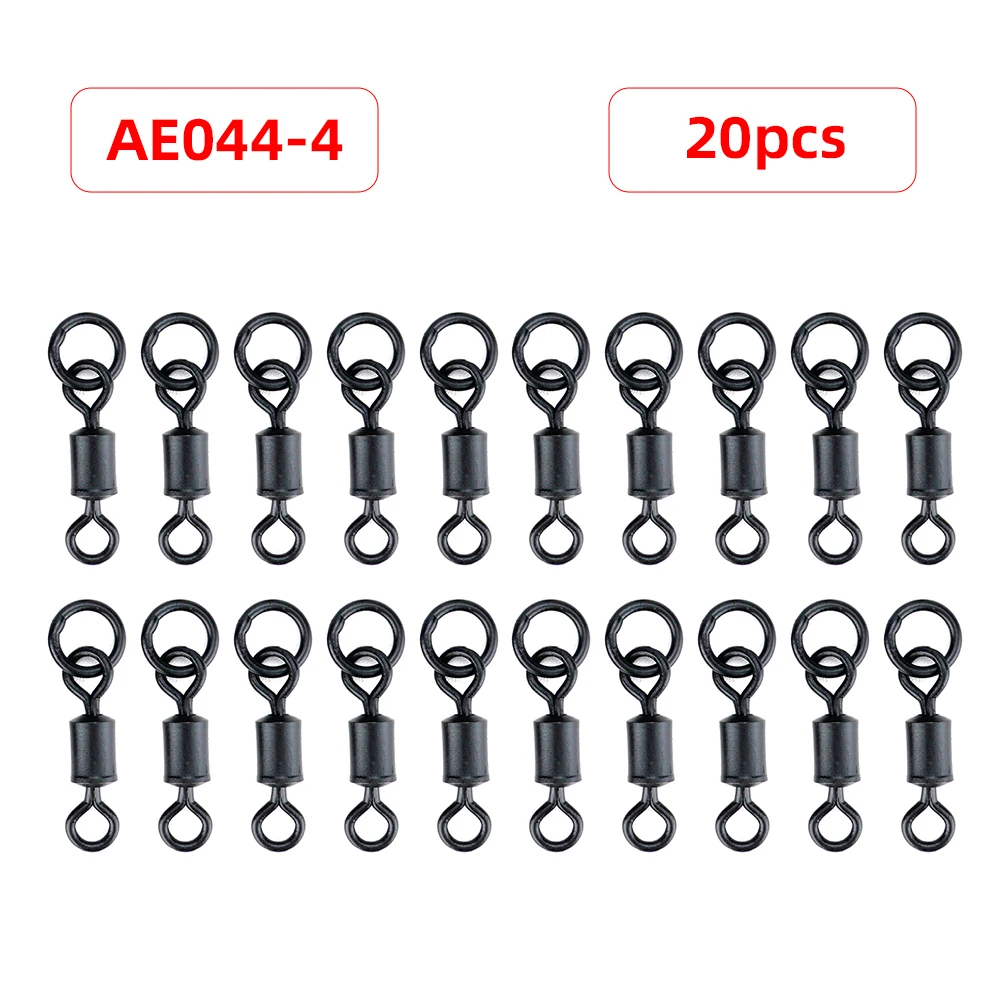 Hirisi AE044 20 Stuks Karpervissen Wartels Snaps Solid Ring Quick Change Vishaak Wartels Visterminal Visgerei Accessoires