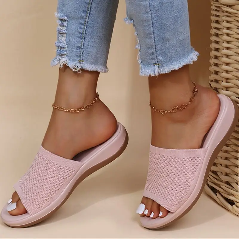 Sandalias de verano para mujer, zapatos elegantes, cómodos, informales, deslizantes