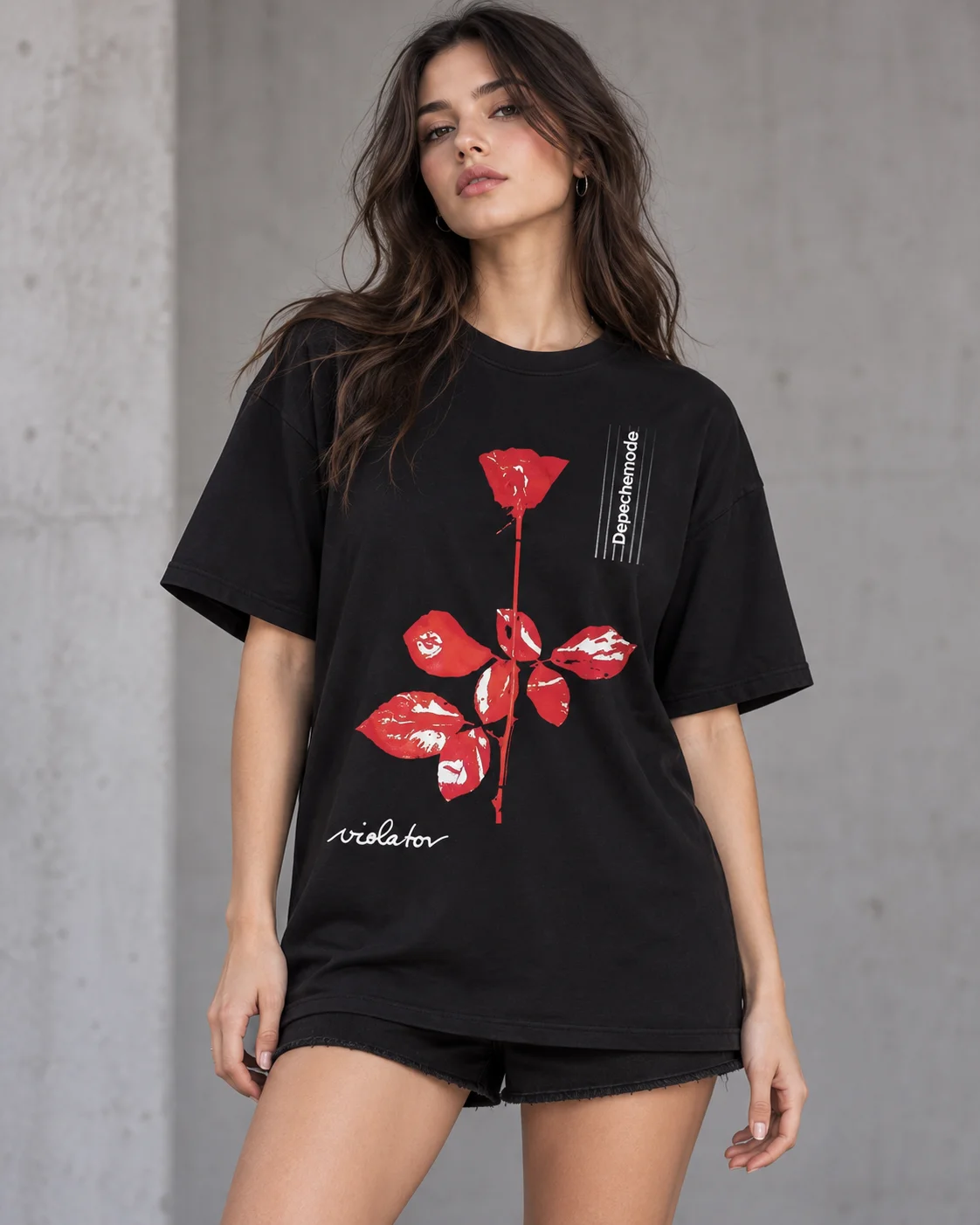 Street Fashion Outfit For Men - Depeche Mode Unisex Tişört Retro Siyah