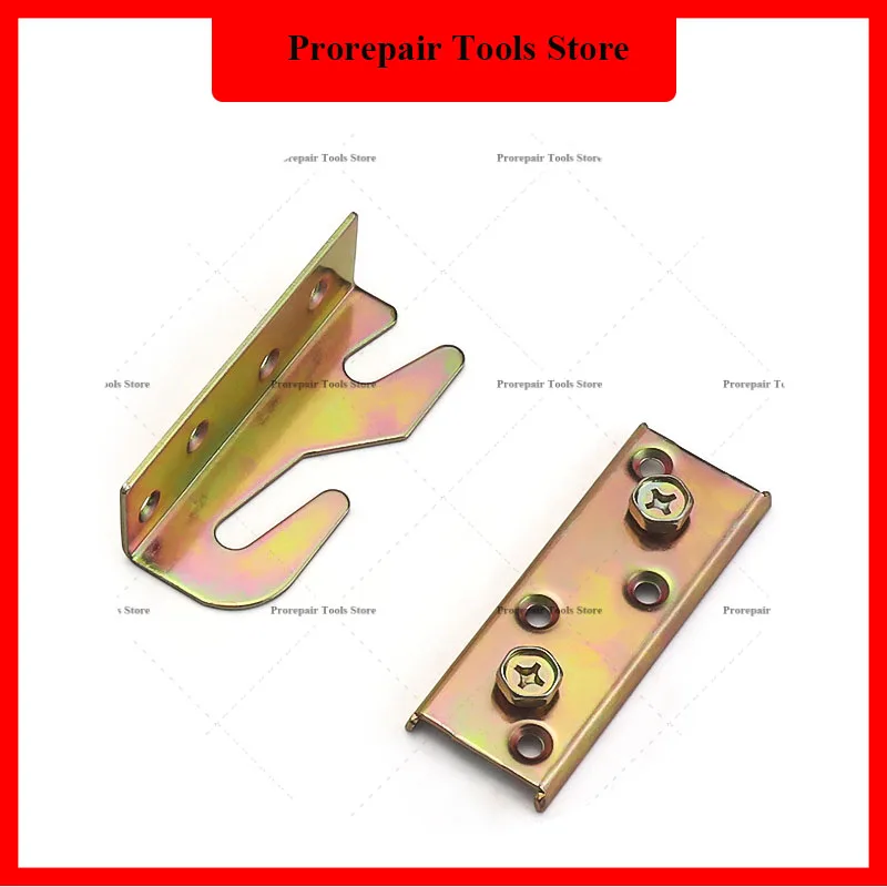 4sets Bed Connectors Heavy Duty Universal Hinge for Wooden Iron Frame Support Bed Rail Brackets Hardware Fasteners Mounts
