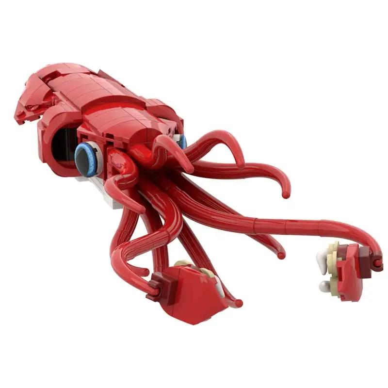 MOC القطب الجنوبي الحياة البحرية نموذج الحبار الضخم الحيوان اللبنات لتقوم بها بنفسك تجميع لغز لعبة الأصالة الطوب هدايا عيد الميلاد