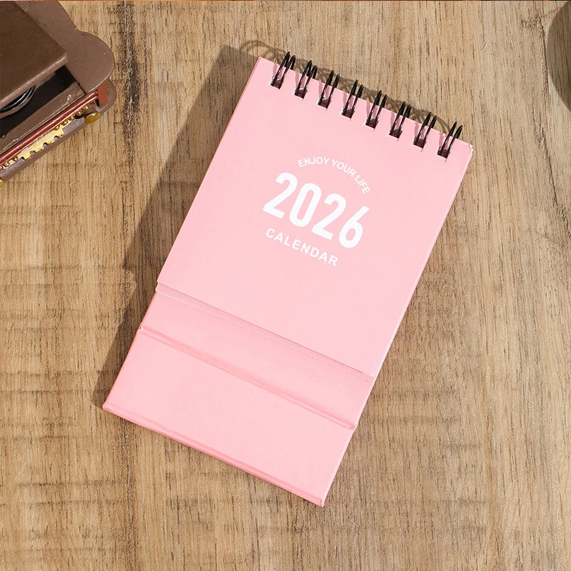 Creative Coil Calendar Planner 2026 Mini Desk Calendar Desktop Ornament Decoration Office Stationery