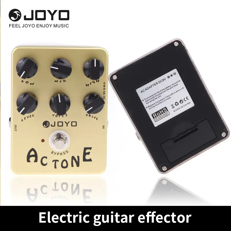 JOYO JF-13 AC Tone Guitar Effects Pedal, Guitar Accessory, VOX AV30 Speaker Simulator Effect, Classic British Rock Sound