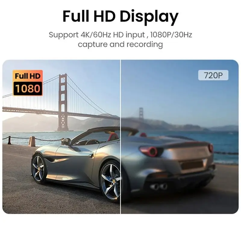 NEW 4K HDMI-Compatible to Type-C+USB Video Capture Card 1080P USB Computer Game Live Audio Video Capture Card 4K Recording