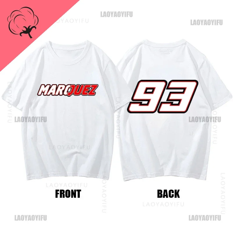 Cool Red Ant จาก Marquez โลโก้เสื้อยืดผู้ชายผู้หญิง Marquez เกมแข่งรถจักรยานยนต์ 93 แขนสั้นผู้ใหญ่เสื้อผ้า
