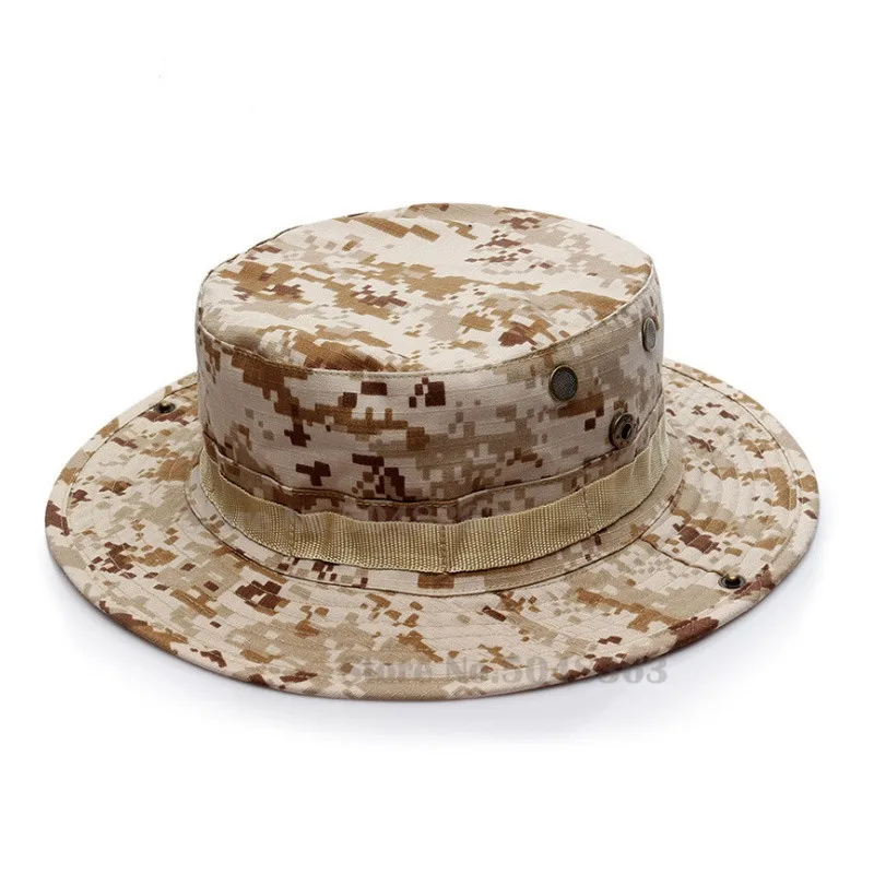 US Army Tactical Boonie Hat Military Men Camo Cap Paintball Airsoft Sniper Bucket Caps Hunting Fishing Outdoor Sun Hats