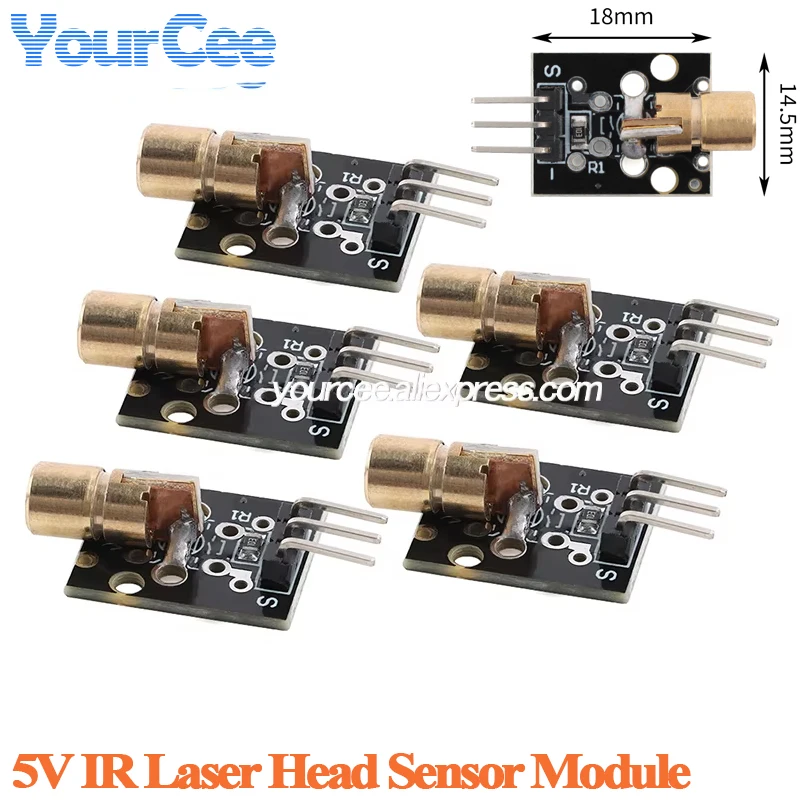 10pcs/1pc 5V IR Laser head sensor module infrared laser tube diode dot laser for Arduino DIY electronic building block