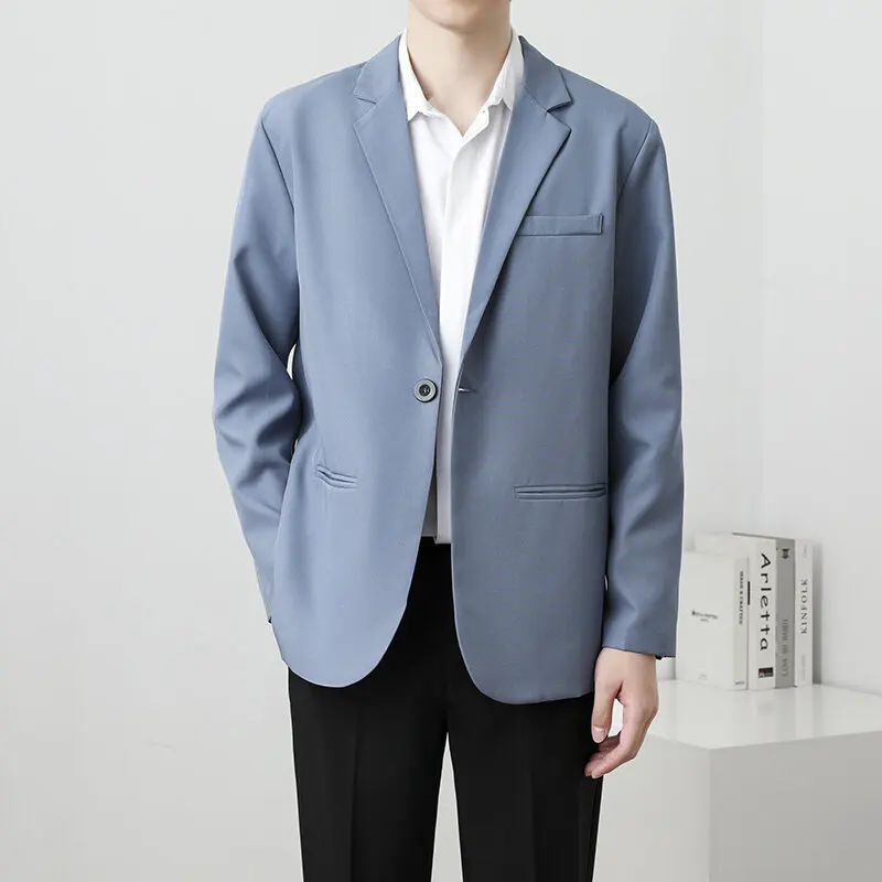 

2025 Men British Style Slim Fit Suit Jacket Men Korean Business Formal Suit Male Wedding Dress Jacket Man Lightweight Coats