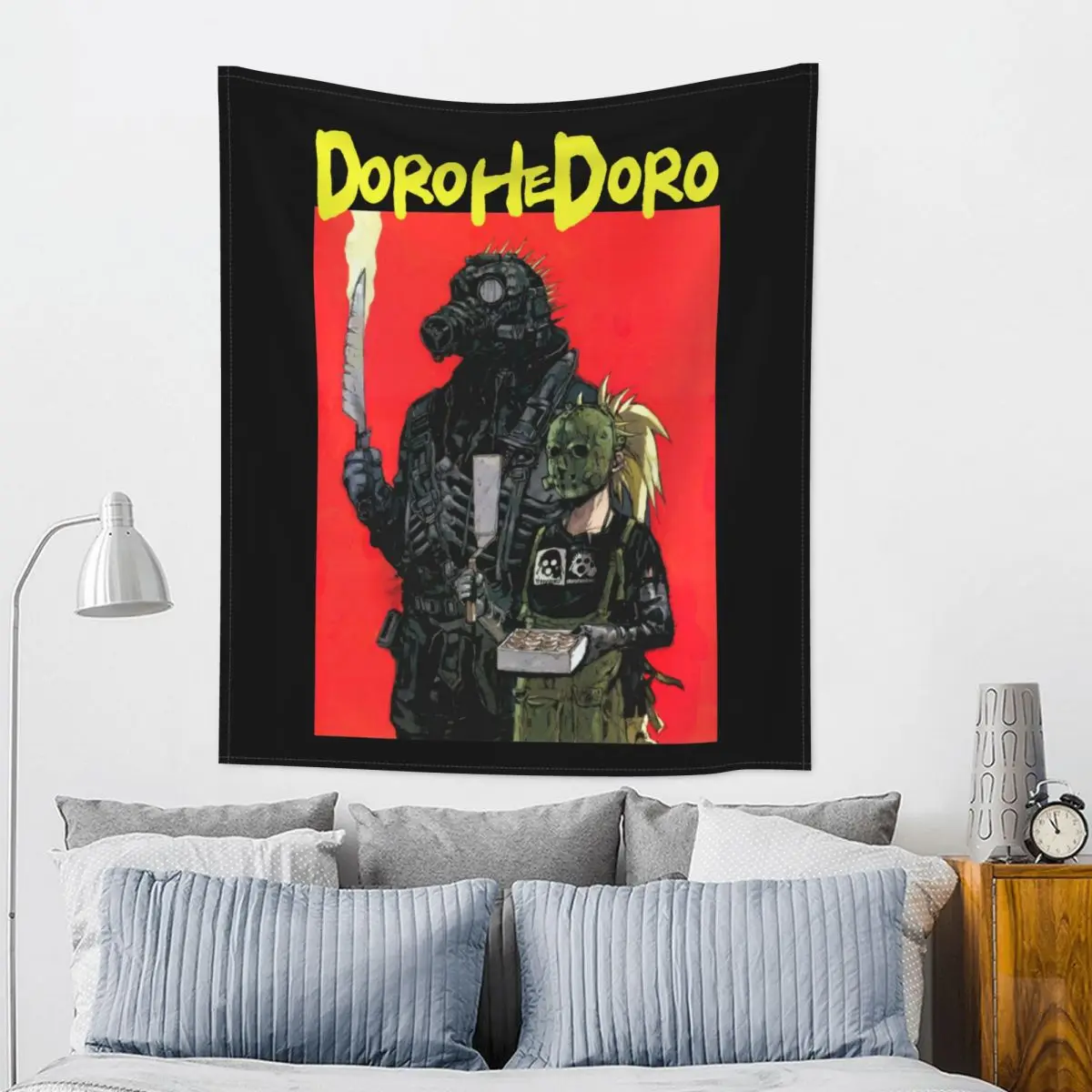 Dorohedoro Kaiman Nikaidou Tapestry Wall Hanging Print Polyester Wall Tapestry Anime Art Decoration Room Home Decor Wall Cloth