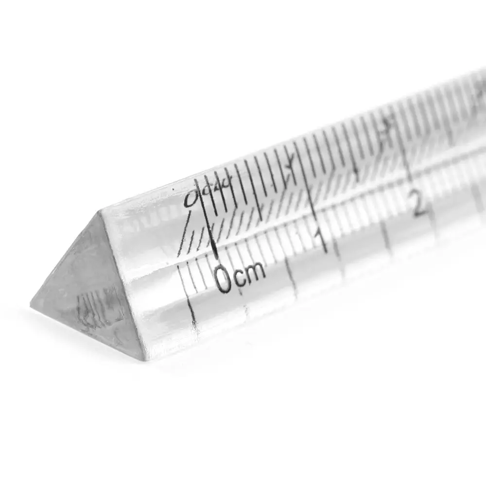 Style Student Stationery School Supplies  Scale Triangular Rulers Plastic Ruler Transparent Triangle Ruler Measuring Tools