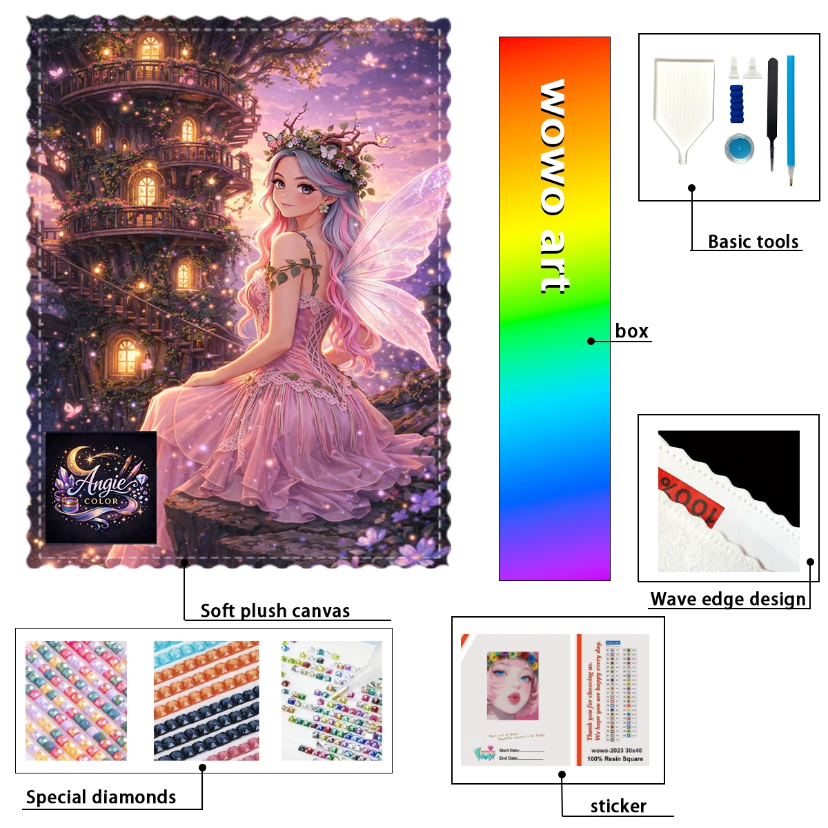 

【Angie_ Diamond Art】Девушка под маяком: Идеальные стразы Crystal AB и FD, полимерные бриллианты