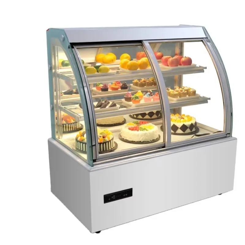 

Commercial Refrigerator Pastry Cake Showcase Cabinet Snack Machines Glass Door Cake Display Fridge