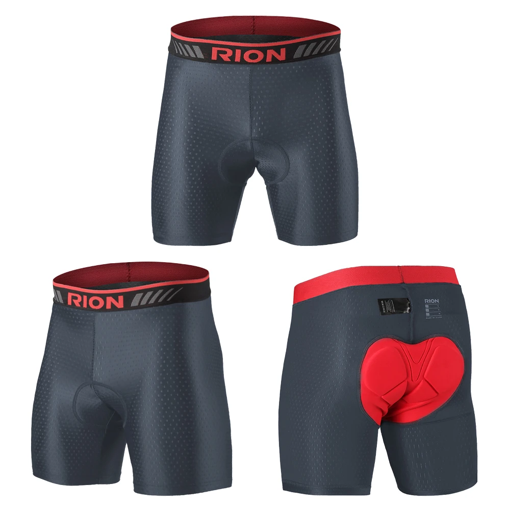 RION Men\'s Cycling Shorts MTB Downhill Cycling Underwear Pad Bike Pro Riding Clothing Ciclismo Shockproof Bicycles Underpants