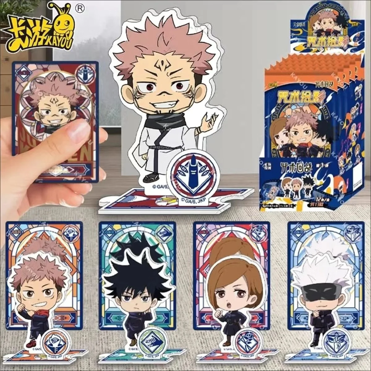 

Kayou Original Jujutsu Kaisen Satoru Gojo Fushiguro Megumi Itadori Yuji стоячие тарелки Warlock Edition аниме коллекционные карты