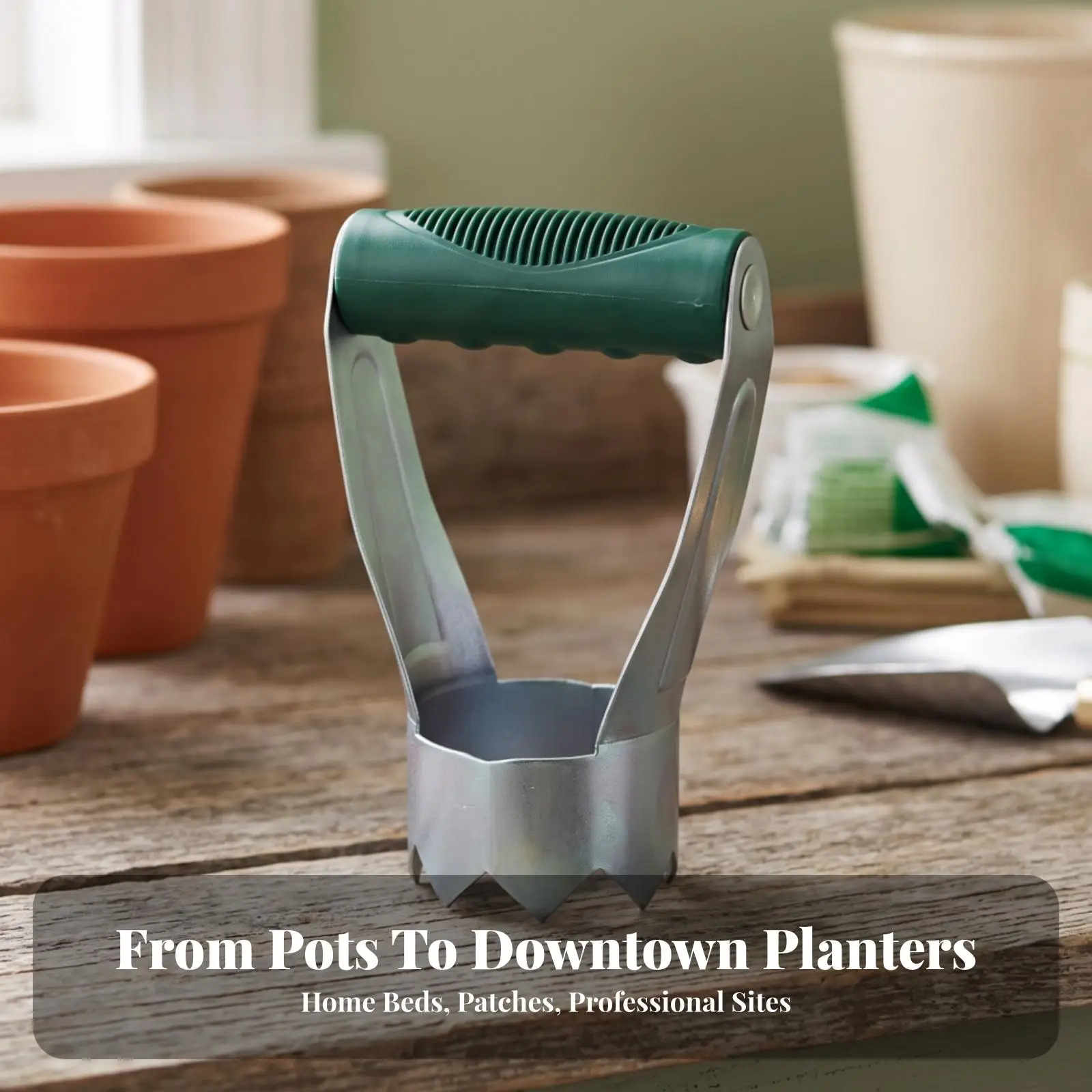 Garden Digging Trowel for Transplanting Seedlings with Carbon Steel Blade and Comfort Grip for Nursery Work