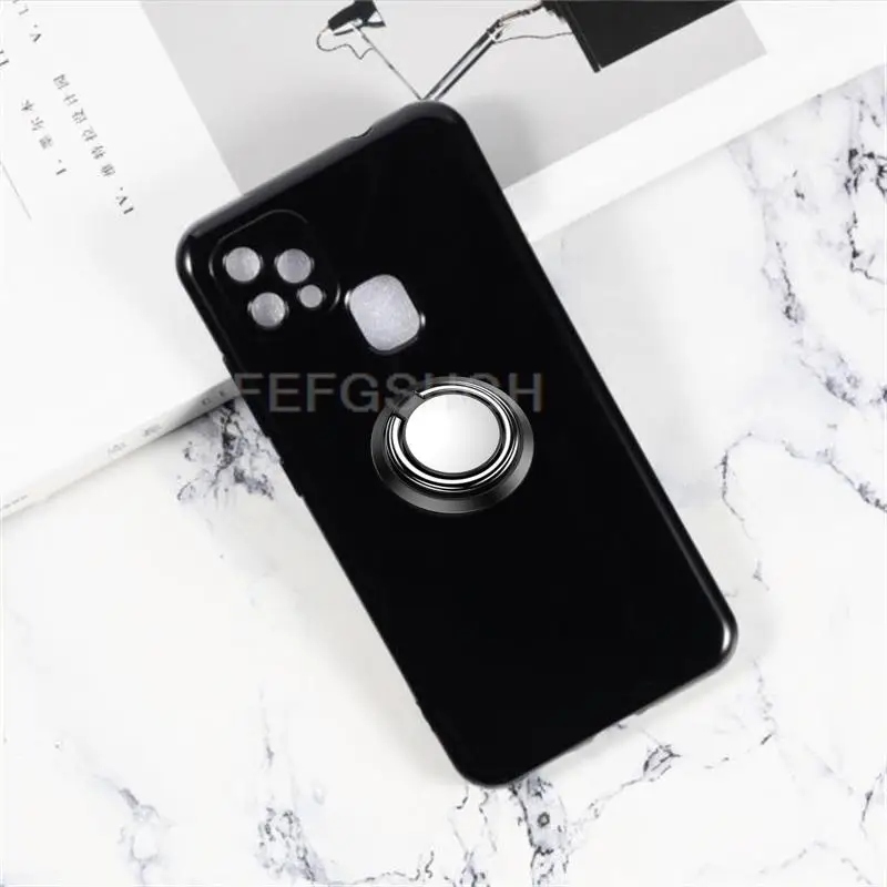 Для Oukitel C22 5,86 дюйма Oukitel C22 заднее кольцо держатель кронштейн из ТПУ мягкий силиконовый телефон Защита от падения оболочка