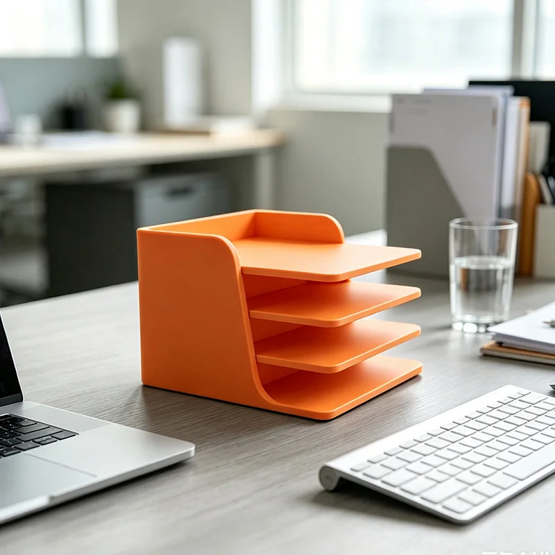 3D Printing Memo Pad Holder Minimalist Stackable Sticky Note Holder Layer-Divided Stable Base Note Storage Box Plastic Home Use