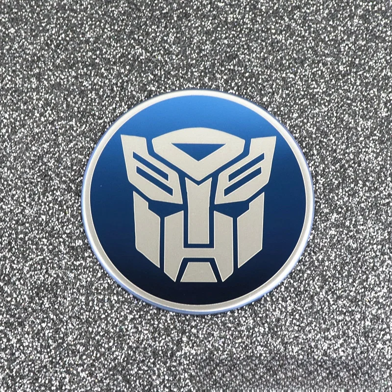 4Pcs 56mm Transformers Emblem Car Wheel Center Stickers Stainless Steel 8K MirrorTesla Wheel Center Stickers for Model 3/Y/S