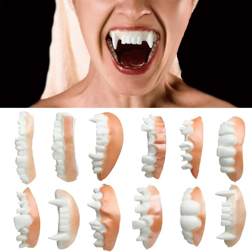 

12 шт., украшение на Хэллоуин, забавная шутка, зуб C, вращающиеся зубы, вечерние сумки, нарядное платье, креативные розыгрыши, игрушки ужасов, забавные гаджеты