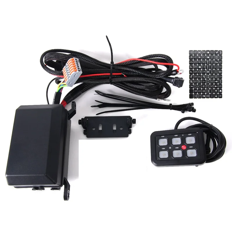 

Powerful For Boat UTV Caravan 12V LED 6 Gang Switch Panel Circuit Control Relay System Box Slim Touch Control Panel