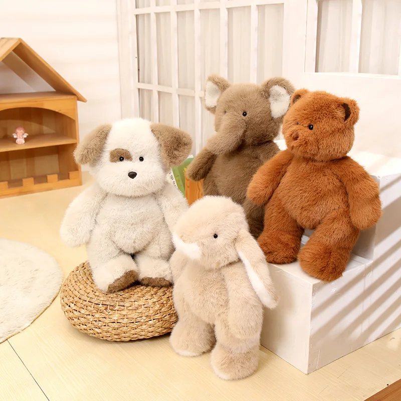 

Hot Cute Dog Plush Toy Huggable Grey Elephant Rabbit Bear Stuffed Plushie Dolls Soft Cuddle Toys Birthday Present
