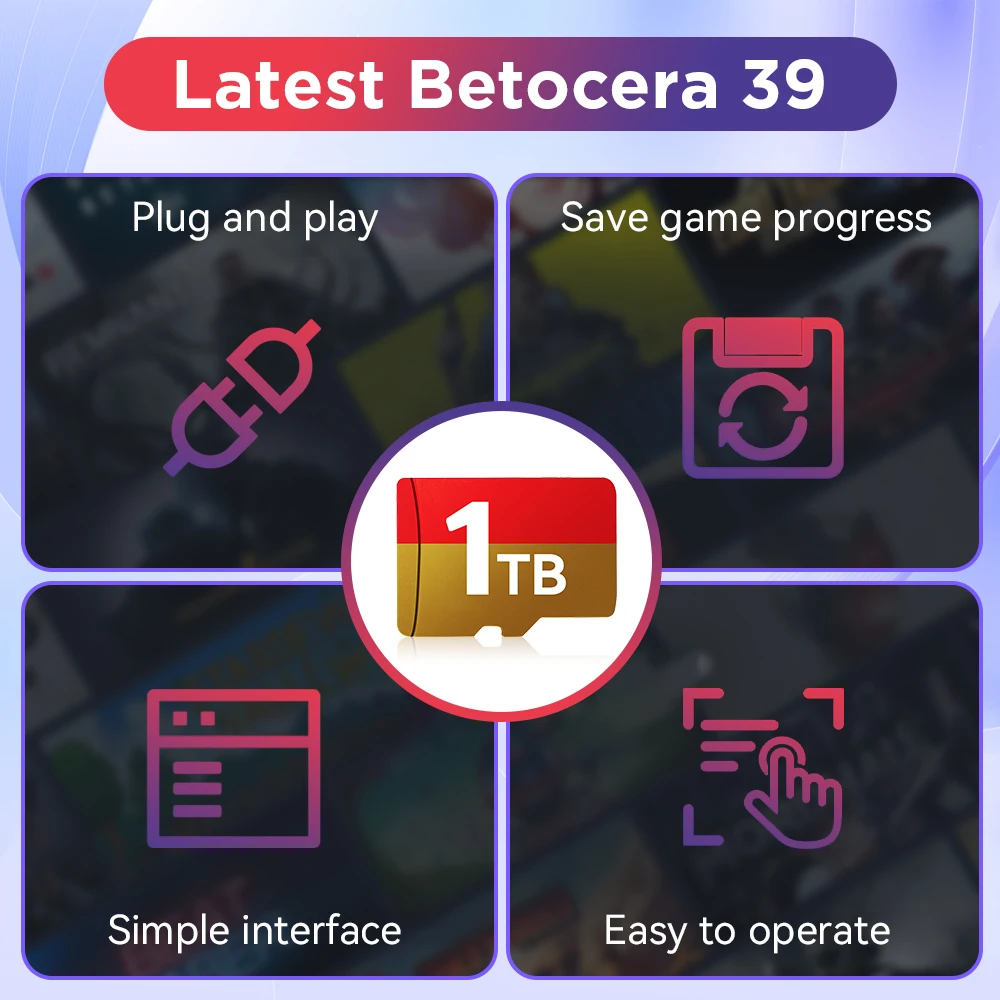 Batocera-Windows用のTFゲームカード,512GB,PC, Mac, Steam Deck,ddi4,win4用のメモリカード,ps3,ps2,ps1用の51400ゲームを備えたハンドヘルド