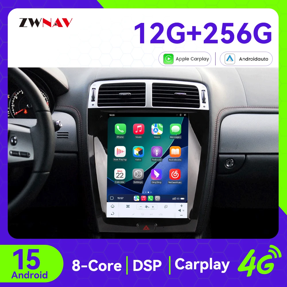 

12,1-дюймовый экран для Jaguar XK XKR 2006-2013, Android 15, автомобильная GPS-навигация, мультимедийный проигрыватель, автомагнитола, головное устройство