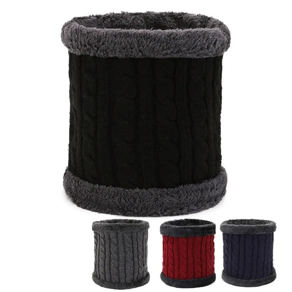 

New Thickened Warm Scarves Solid Color Plush Neck Gaiter Coral Velvet Neck Warmer Autumn Winter