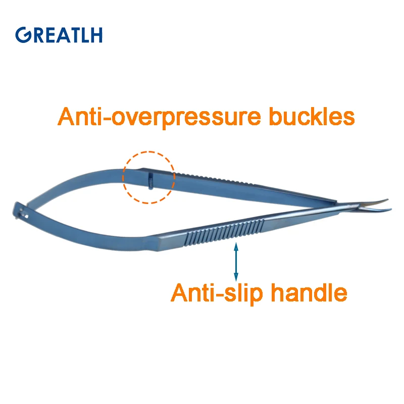 Titanium Alloy Autoclavable Needle Holder Flat Handle Without Lock Ophthalmic Eye Surgical Instrument